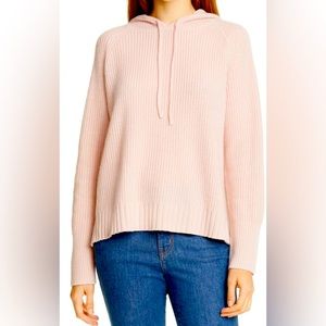 NORDSTROM SIGNATURE Cashmere Hoodie, pink lotus sz.M NWT
